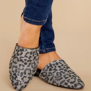 Qupid Leopard Print Mules Sz. 8